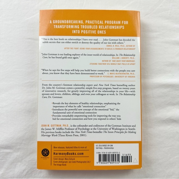 The Relationship Cure by John M. Gottman Book Paperback Non Fiction - Picture 3 of 3